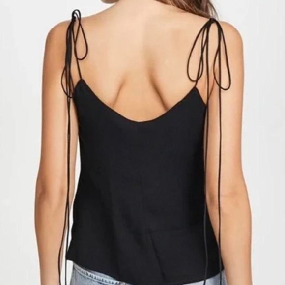 NWOT Reformation Leah Top Black XL - Picture 4 of 6